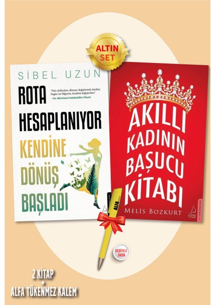Akıllı Kadının Başucu Kitabı - Rota Hesaplanıyor - 2 Kitap + Alfa Kalem