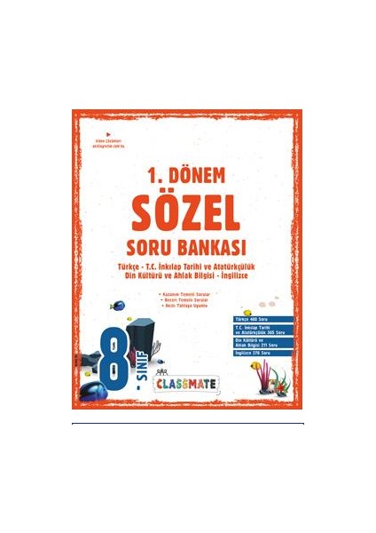 Okyanus Yayınları 8. Sınıf Classmate 1. Dönem Sözel Soru Bankası