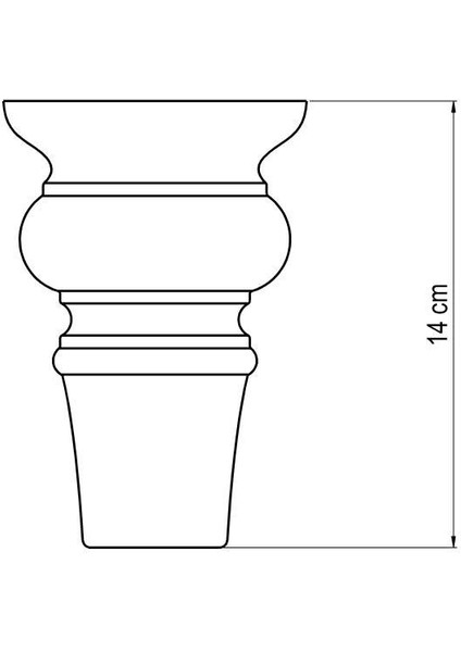 Pery Koltuk Berjer Ayağı Krem Tek Ayak 14 Cm