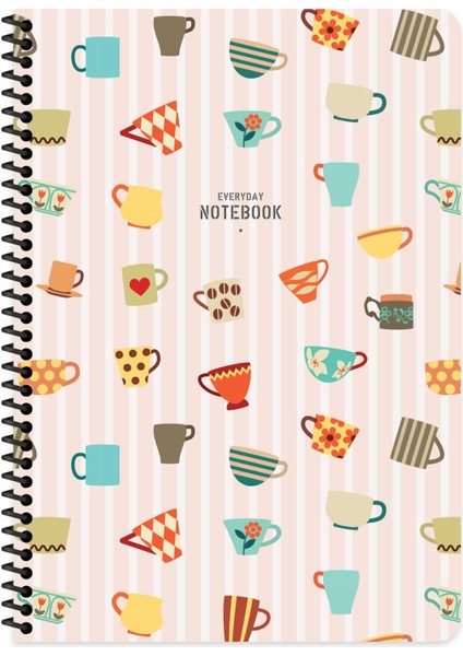 A4 Çizgili Defter Coffe - Pembe