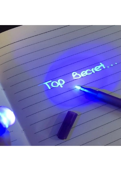 4 Pcs Invisible Ink Pens Uv LED Light 4 Adet Mor Işıklı Görünmez Kalem Işıklı Kalem LED Mor Işık Kalem