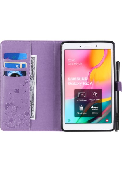 Samsung Galaxy Sekmesi İçin A8.0 (2019) T290 / T295 Tablo Pc Kılıfı Mor (Yurt Dışından) fırsatları