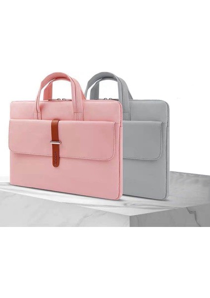 Pu Çok Bölmeli Bilgisayar Çantası, Boyut: 15-15.6 Inç Gri (Yurt Dışından) fırsatları