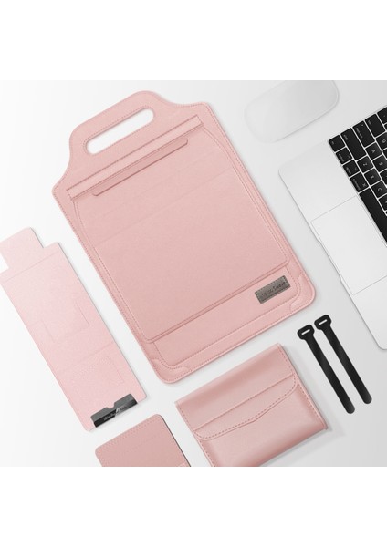 15 Inç Çok Fonksiyonlu Dizüstü Bilgisayar Çantası Pembe (Yurt Dışından)