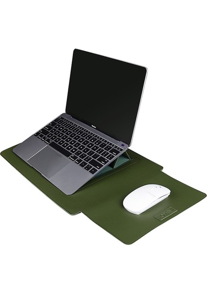 PU06 3 Arada 1 Çok Fonksiyonlu Dizüstü Bilgisayar Çantası, Boyut: 14.1-15.4 Inç Ordu Yeşil (Yurt Dışından)