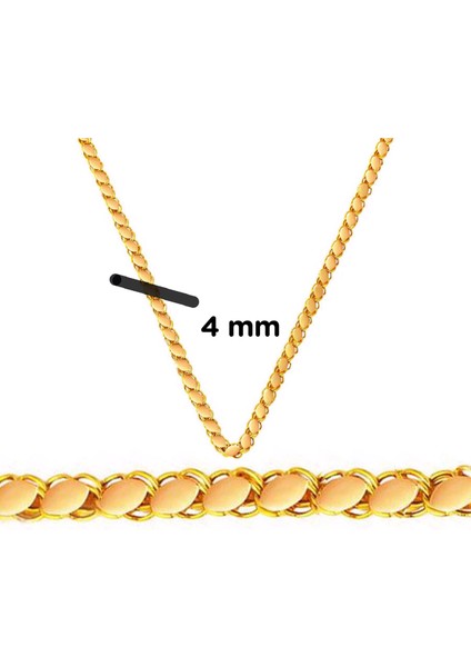 Pullu 14 Ayar Altın Zincir - 45 cm