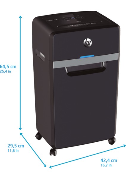 Hp Pro Shredder 16MC Evrak Imha Makinesi/kağıt Kırpma Makinesi-Mikro KESIM-2X15MM-30LT