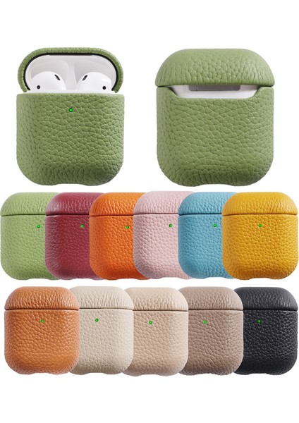 1/2 Altın Kahverengi İçin Lychee Tahıl Cowhide Kulaklık Kılıfı (Yurt Dışından) fiyatları