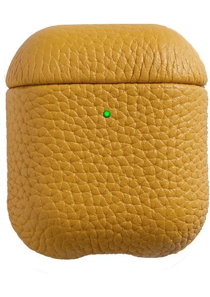 1/2 Sarı İçin Lychee Grain Cowhide Kulaklık Kılıfı) (Yurt Dışından)