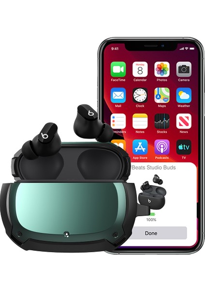 Beats Studio Buds Siyah + Yeşil İçin Bumblebee Zırh Kulaklık Kılıfı (Yurt Dışından) fırsatları