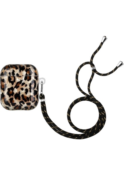 1/2 Leopar Baskısı İçin Kordonlu Boyalı Kulaklık Çantası (Yurt Dışından)