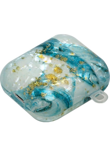 1/2 Mavi Altın Mermer İçin Kordonlu Boyalı Kulaklık Çantası (Yurt Dışından) fırsatları