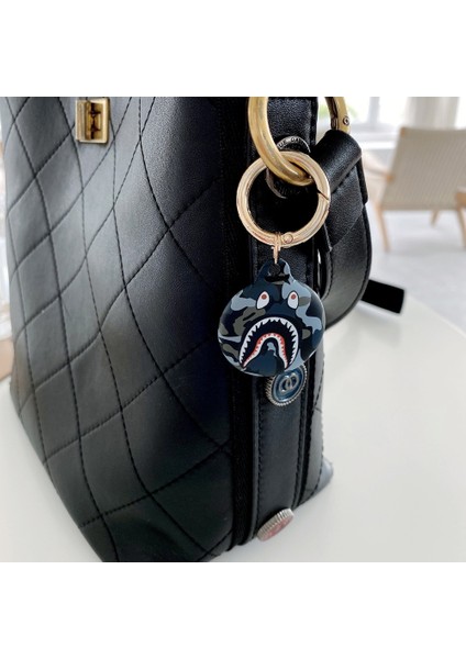 Airtag Mavisi İçin Köpekbalığı'nın Ağız Desen Izleyici Koruyucu Kılıf (Yurt Dışından) modelleri