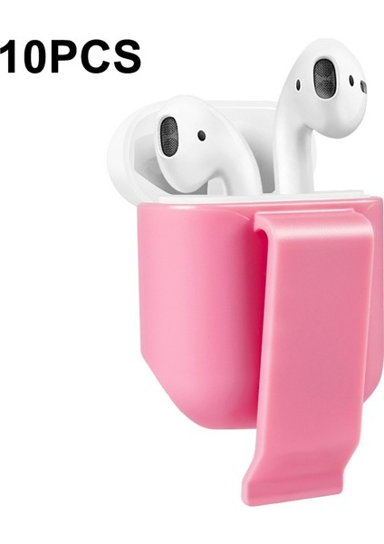 10 Pcs Taşınabilir Kulaklık Bel Asma Koruyucu Kapak Pembe (Yurt Dışından)