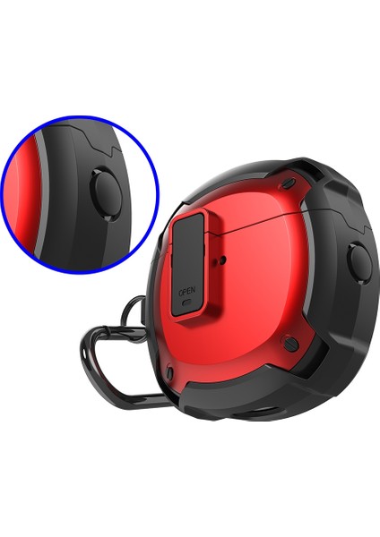 Huawei Tomurcukları İçin Switch ile Kulaklık Kılıfı 4 Siyah Kırmızı (Yurt Dışından) modelleri