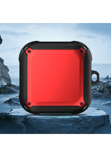 Beats İçin Zırh Kulaklık Kılıfı Fit Pro Siyah + Kırmızı (Yurt Dışından)