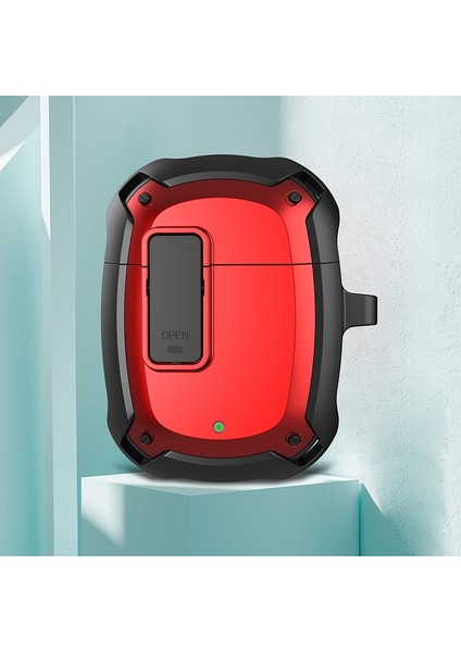 Google Pix Buds İçin Switch ile Kulaklık Kılıfı Siyah Kırmızı (Yurt Dışından)