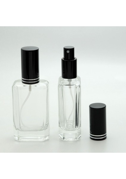 50 ml 20 Adet Metale Metal Yassı Kare Parfüm Parfüm Şişesi