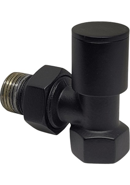 Edp1/2" Mat Siyah Köşe Radyatör/ Havlupanvanası