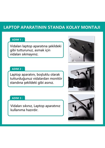 North Bayou Nb F80L Amortisörlü 10"-17" Laptop Standı 2023 Yeni Tasarım