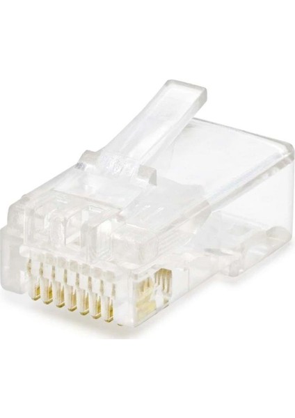 50 Adet RJ45 Konnektör Cat5 Jack Internet Kablosu Konnektör