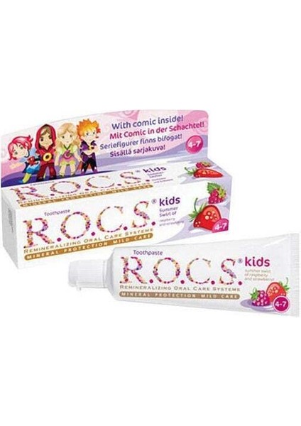 Rocskids Diş Macunu 35ML 4-7 Yaş Ahududu