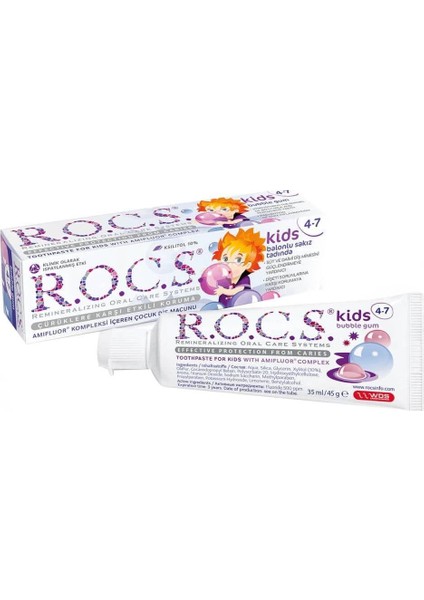 Rocskids Diş Macunu 35ML 4-7 Yaş Sakız