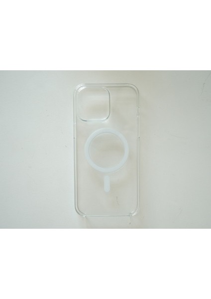 iPhone 14 Promax Magsafe Destekli Şeffaf Kılıf + Seramik Nano Ekran Koruyucu