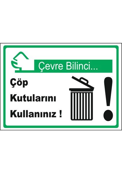 Çöp Kutularını Kullanız - Isg Levhası