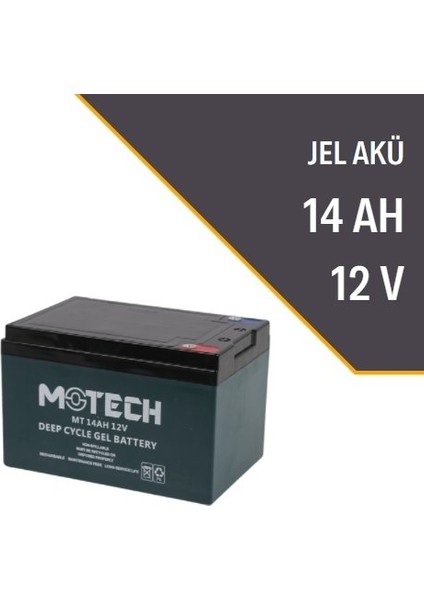 Motech 12V 14AH Jel Akü