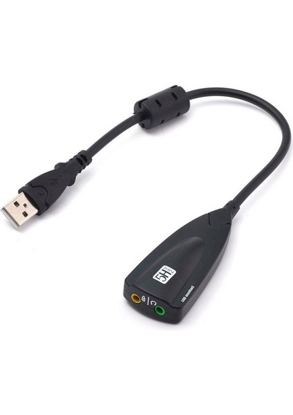 USB ses kartı 7.1 5HV2 USB harici Usb ses kartı Siyah