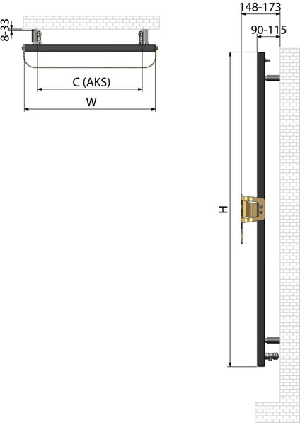 50 x 120 Paslanmaz Çelik Olivin Beyaz Havlupan