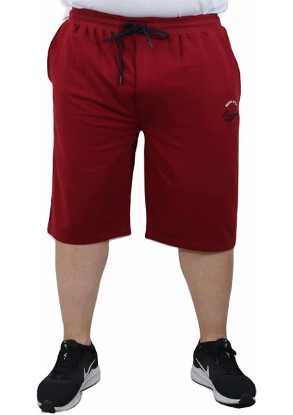 Mocgrande Büyük Beden Rugged Likralı Kapri 23604 Bordo