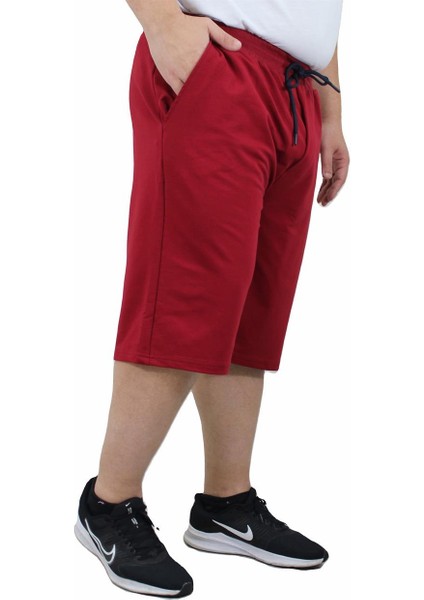 Mocgrande Büyük Beden Rugged Likralı Kapri 23604 Bordo fiyatları