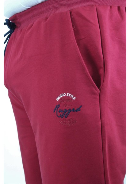 Mocgrande Büyük Beden Rugged Likralı Kapri 23604 Bordo modelleri