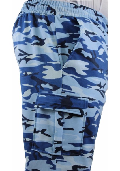 Mocgrande Büyük Beden Commando Camouflage Erkek Penye Şort 23606 Marin fiyatları
