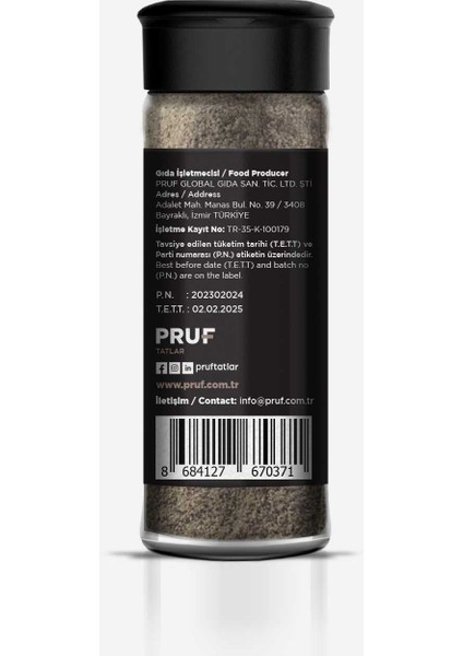 Karabiber Toz 55 Gr. Cam Şişe modelleri