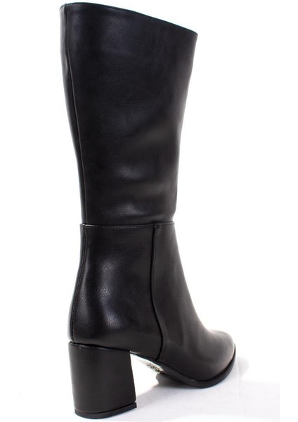 DZA07-998800 Siyah Günlük Topuklu Kadın Çizme fırsatları