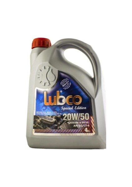 Lubco Süper Benzin Dizel 20W-50 4 Litre Motor Yağı ( Üretim Yılı: 2023 )