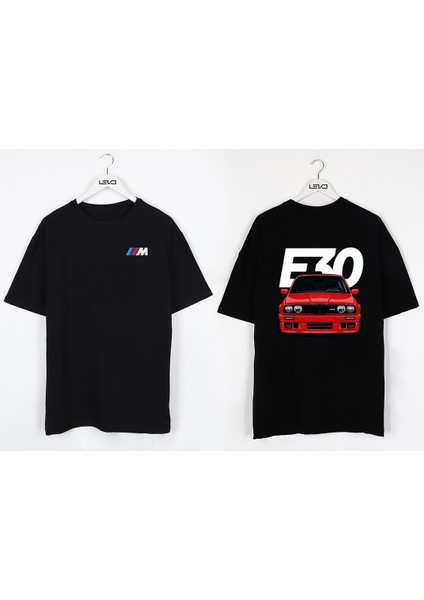 Oversize Siyah Bmw E30 M Model Özel Siyaht-Shirt