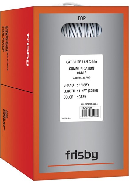 FR-CAT601 Cat6 23AWG 305M Cat6 Kablo