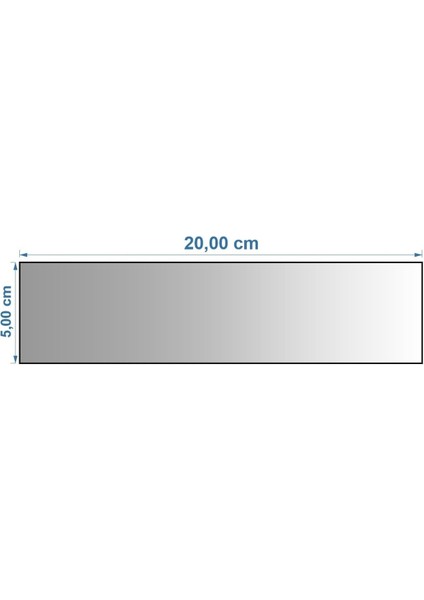 Home Jamin Aynalı Pleksi Tuğla Desenli Duvar Süsü Gümüş Renk 5 x 20 cm 15 Adet