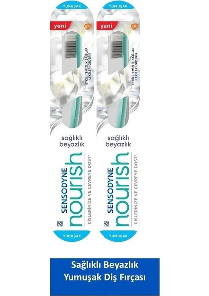 Diş Fırçası Nourish Sağlıklı Beyazlık 1+1