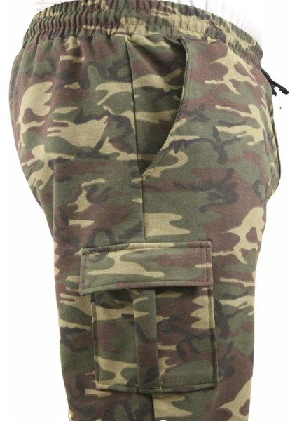 Büyük Beden Commando Camouflage Erkek Penye Şort 23606 Hakı fırsatları