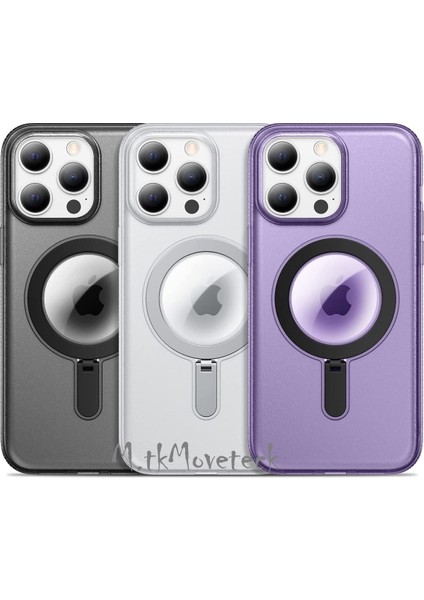 Apple Iphone 14 Pro Max Uyumlu Kılıf Magsafe Şarj Özellikli Mag Standlı Büyüteç Merçek Halkalı Rock Serisi Logo Gösterir Case fiyatları