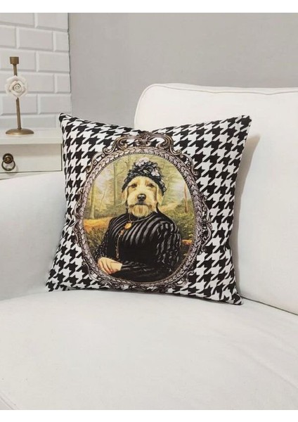 Sevimli Hayvan Figür Baskılı Kırlent Kılıfı 43X43CM