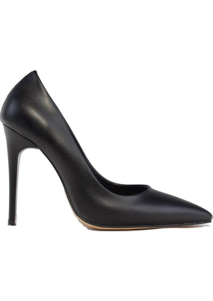 DZA07-388460 Siyah Stiletto Topuklu Kadın Ayakkabı