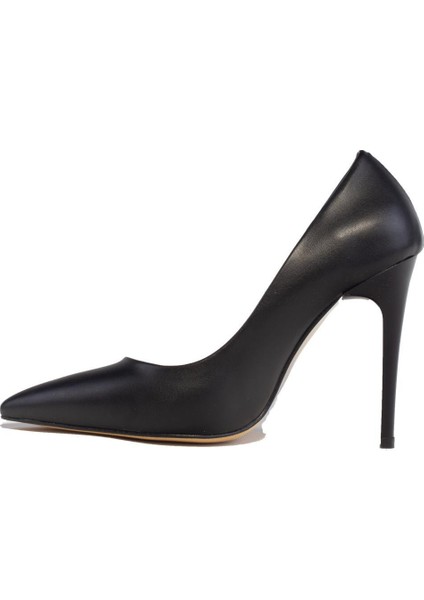 DZA07-388460 Siyah Stiletto Topuklu Kadın Ayakkabı