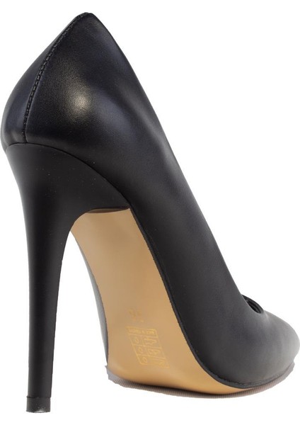 DZA07-388460 Siyah Stiletto Topuklu Kadın Ayakkabı