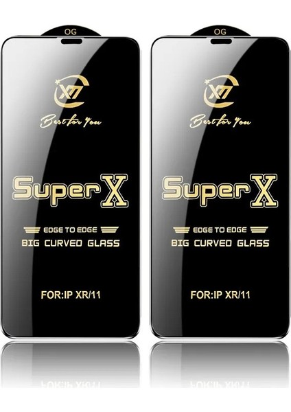 iPhon X, XS Super X Kavisli Ekran Koruyucu Kırılmaz Cam Ultra Kalınlık 0.40MM